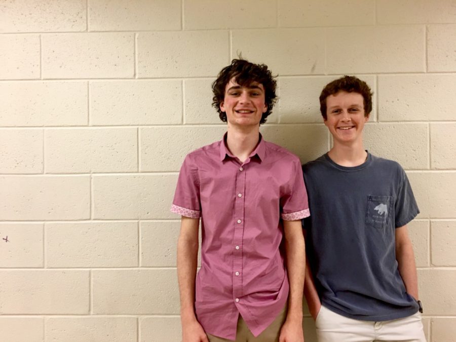 M.A.T.H: Seniors Jake Churchill and Quint Gfroerer represent the school Mu Alpha Theta club through math tutorials and competitions. 