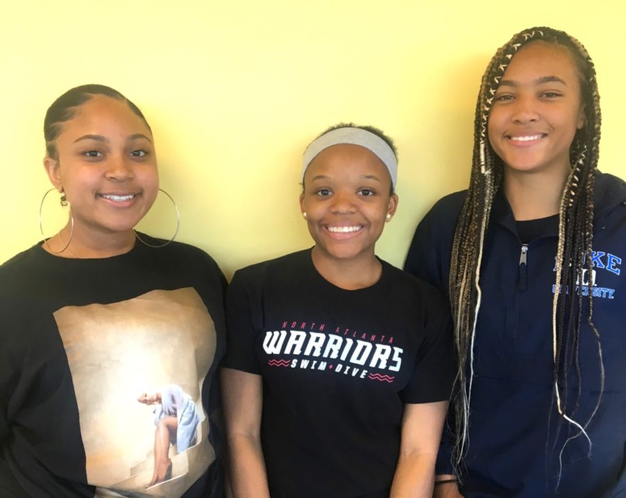 Successful Students: Juniors Janejha Jones, Skye Walker and Kennedy Johnston are role models in the community.
