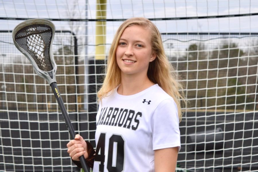 End of the Line: Senior captain Keely Fitzsimmons has been a leading offensive force for Warrior girls lacrosse for successive seasons. 
