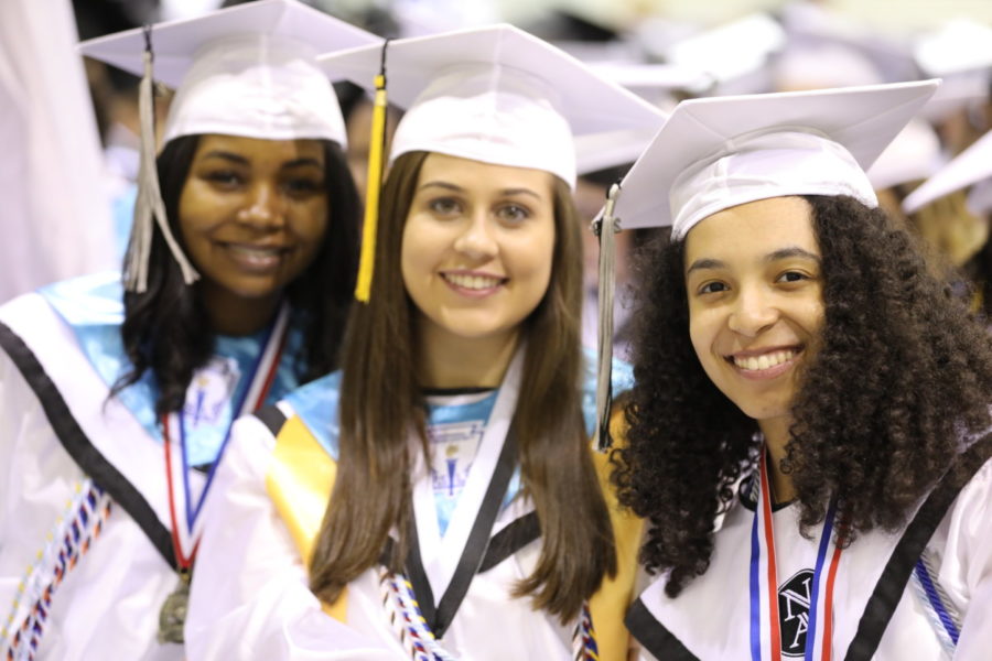 Power Trio: Clarke Peoples, Katherine Atkinson and Devon Gates are among the standouts for North Atlanta’s Class of 2019. Peoples, this year’s AJC Cup winner and a Gates Scholarship recipient, will attend Columbia University. Atkinson will attend Boston University. Gates will attend both Harvard University and the Berklee College of Music under a joint school program. All three graduates received full-ride academic scholarships. 