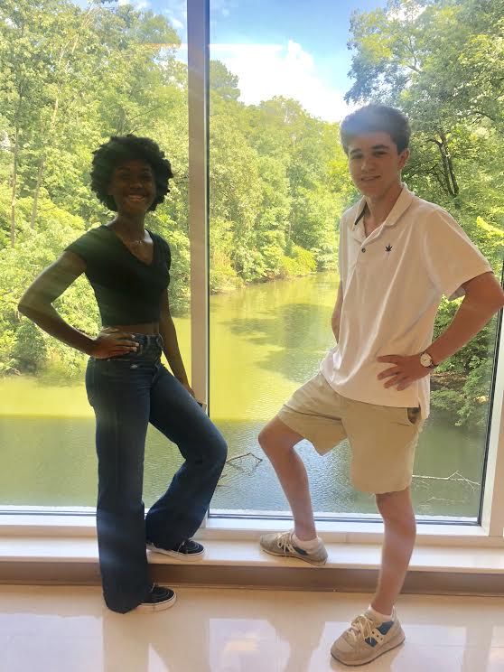 Lake Life: Juniors Benjamin Jennings and Avi Hunter enjoy the scenic views