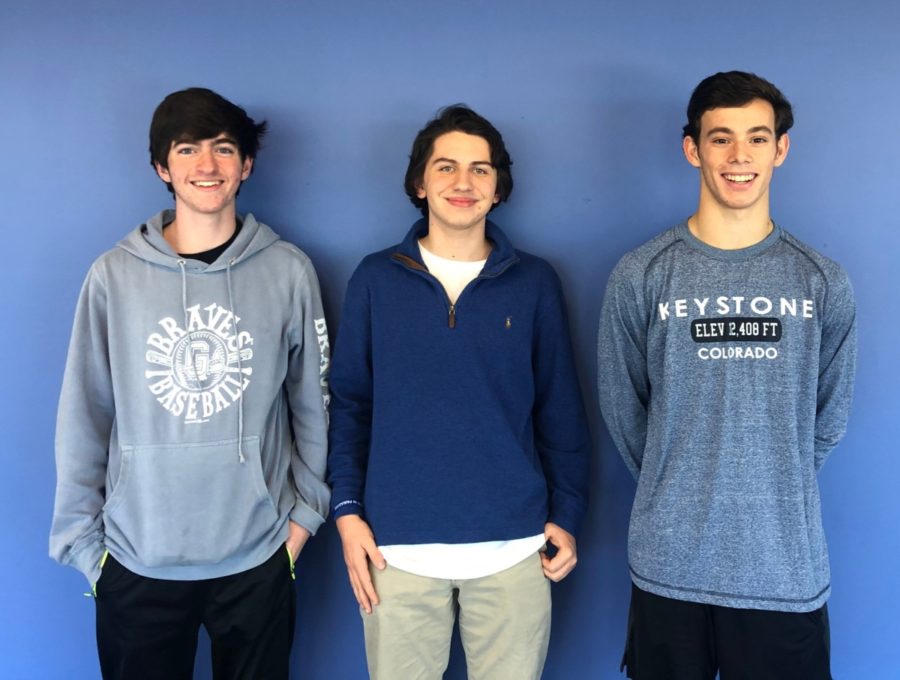 Slam Dunk: Juniors Ben Rose, Troy Walts, and Seth Fagin face off against other schools at Peachtree Road United Methodist Church basketball games.