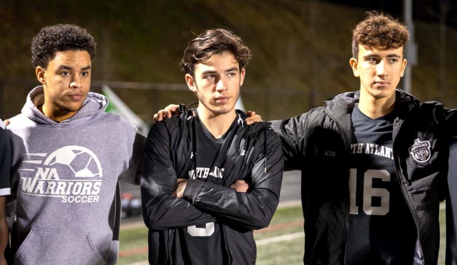 Over Too Soon: Warrior boys soccer seniors Donovan Earle, Alex Phillips and Ferhan Altug are left to ponder what might have been in the wake of the pandemic-shortened 2020 Warrior soccer campaign. After coming off a key March 6 region victory, the team was gearing up for a possible state playoff run. 
