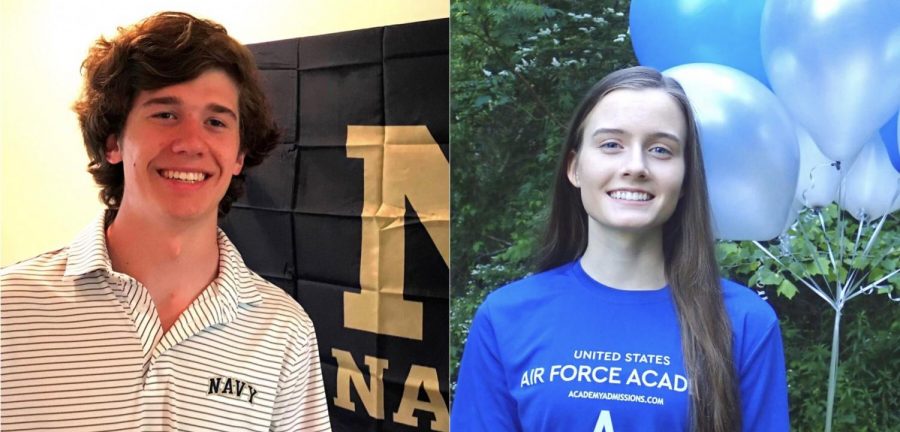 Uniformed Service: Seniors Brian Bird and Aubrey Miller are members of the Class of 2020 who will fulfill their collegiate dreams by studying at United State military academies. 
