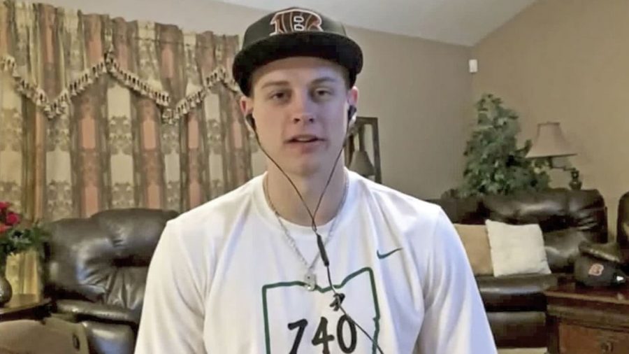 Stay-at-Home Selection: The number one NFL draft pick quarterback Joe Burrow went to the woebegone Bengals but was spared the usual trip to an NFL draft host city. This year’s draftees were on a stay-at-home basis as the NFL launched a successful first-ever virtual draft. 
