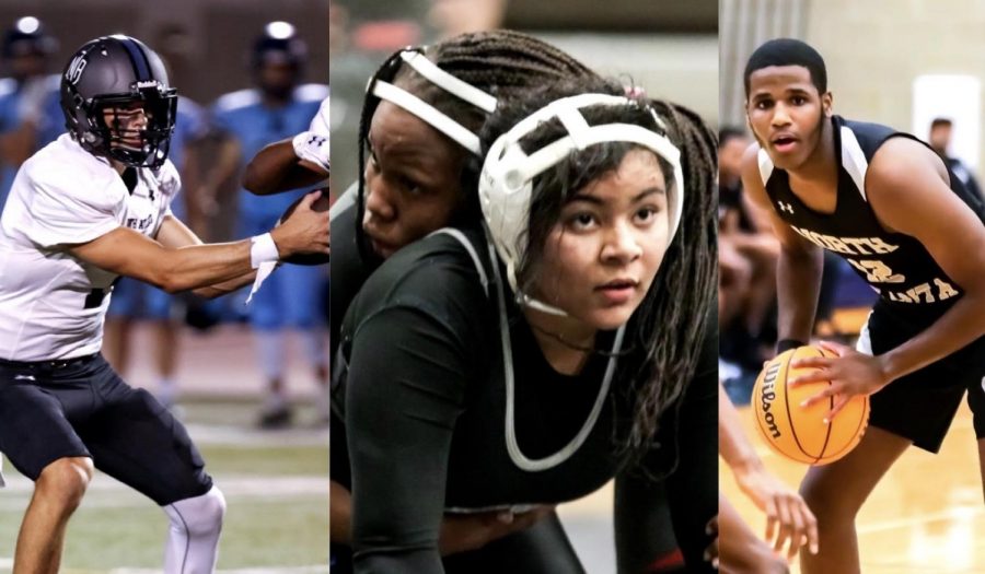 Coming Up Big: Seniors Wiley Hartley, Dia Martells and Amari Scott are just three among many senior Warrior athletes who had big, clutch athletic performances when their Dub teammates needed it most.