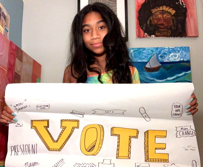 Growing Voices: Several national initiatives are encouraging voting-aged North Atlanta students to make their presences felt at the ballot box. Junior Regan Murray is one of many who encourages her peers to cast their votes in upcoming elections.  
