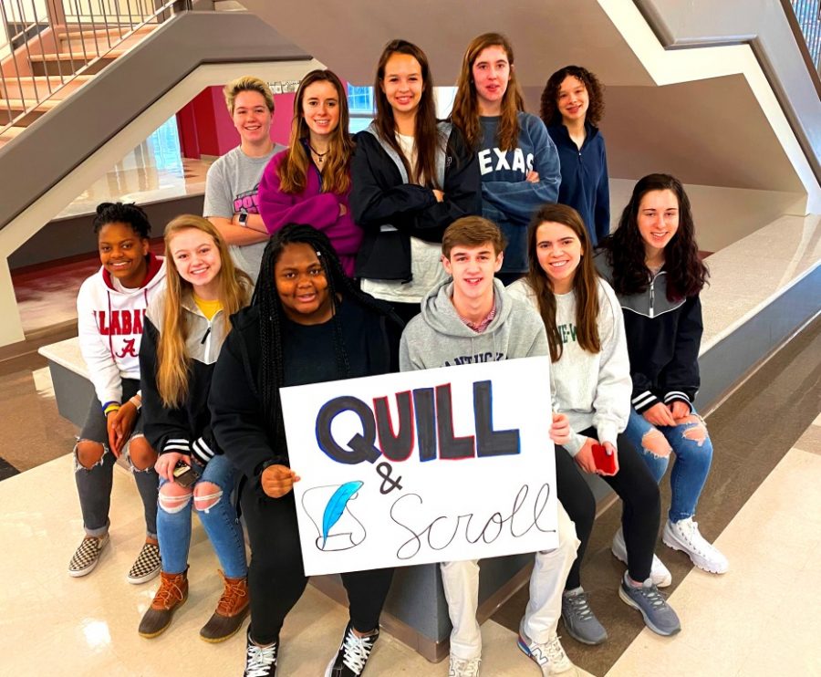 Journalism Excellence: The Quill and Scroll Honors society showcases some of the best and brightest of the journalism pathway at NAHS. Shown above is some of last years cohort of Quill and Scroll members! 