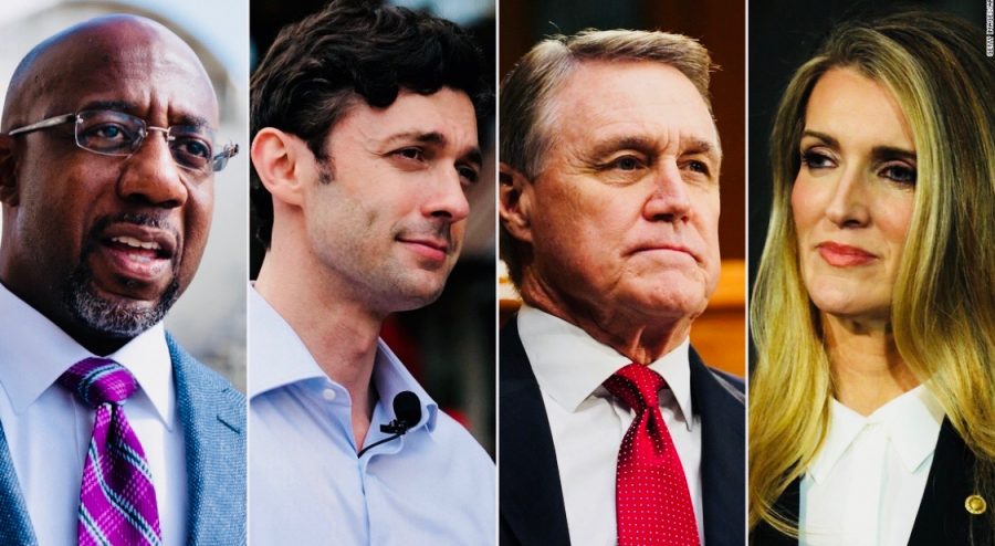 Valued Voters: The run-off election for the US Senate seats will allow many new voters to register. Those that were not old enough to vote in the November election can have the chance to vote for the first time if they turn 18 before January 5. The candidates running shown from left to right are Raphael Warnock, Jon Ossoff, David Perdue, and Kelly Loeffler. 