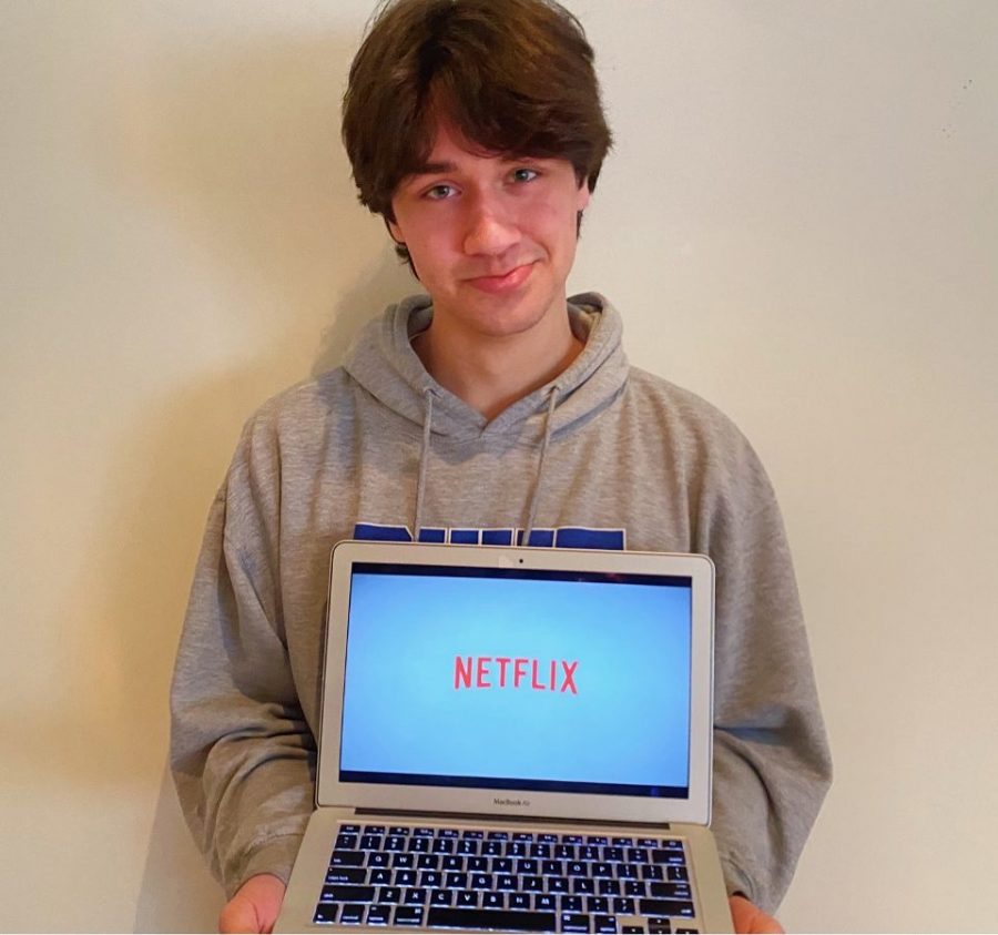 Netflix Blues: Many Dubs, and Netflix bingers across the nation, are disappointed to hear of the departure of some of their favorite shows from the streaming platform. Shown above is junior Grant Hawkins showing his distaste for the situation. 