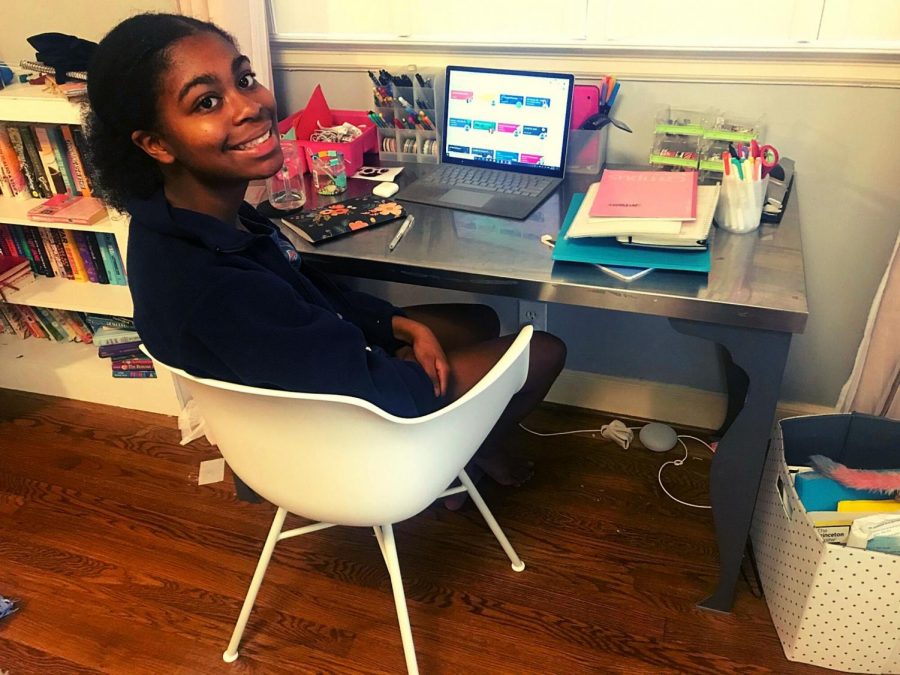 Pandemic Perils: Like all other 2,100 North Atlanta students, sophomore Lena Hoover  has had to completely redo her own notions of what school means during the pandemic-impacted 2020-21 school year. 
