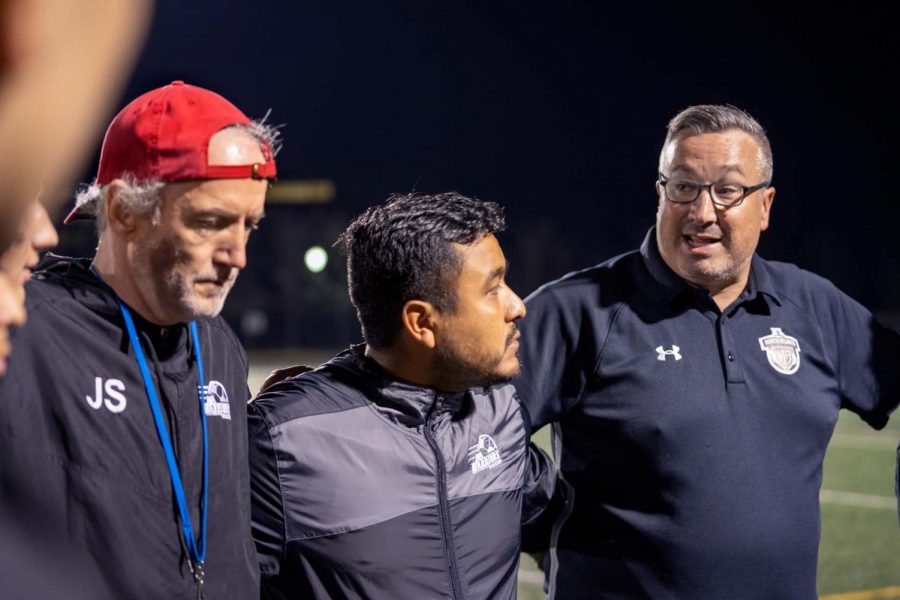 Brain Trust: Varsity coaches Jack Stenger, Epimenio Jimenez and Chris Mucha have led the region-championship-winning all season long. The trio, now in their third season working together, were named the 2021 region coaches of the year.

