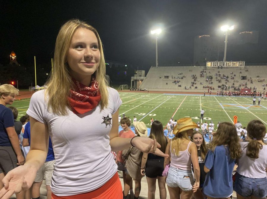 Dumbfounded Dubs: Pictured above is senior Julia Barfield who has just discovered the meaning of Go Dubs. All around North Atlanta High School, students are finally understanding the phrase but this has not stopped them from showing school spirit. Go Dubs!