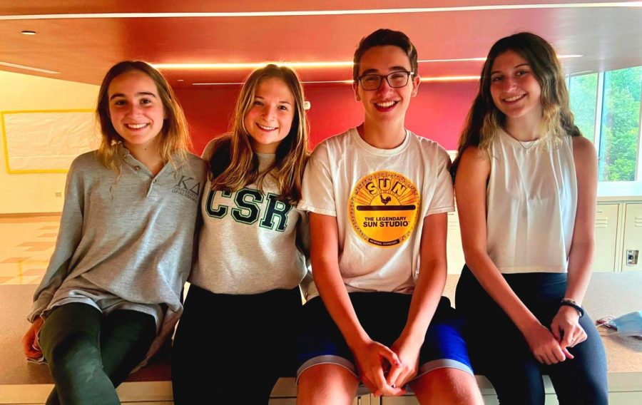 Unsilenced Voices: Sophomore Olivia Granot, juniors Macy Margulius and Matan Berg, along with sophomore Blair Rubinger are all members of the North Atlanta’s Jewish Student Union, a club where members can explore and celebrate their religious and cultural identity. 
