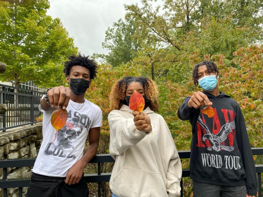 Fall Lovers: Juniors Ethan Holcomb, Layla Reeves, and Amir Stevenson know one thing for certain: Fall is the best time of the year!