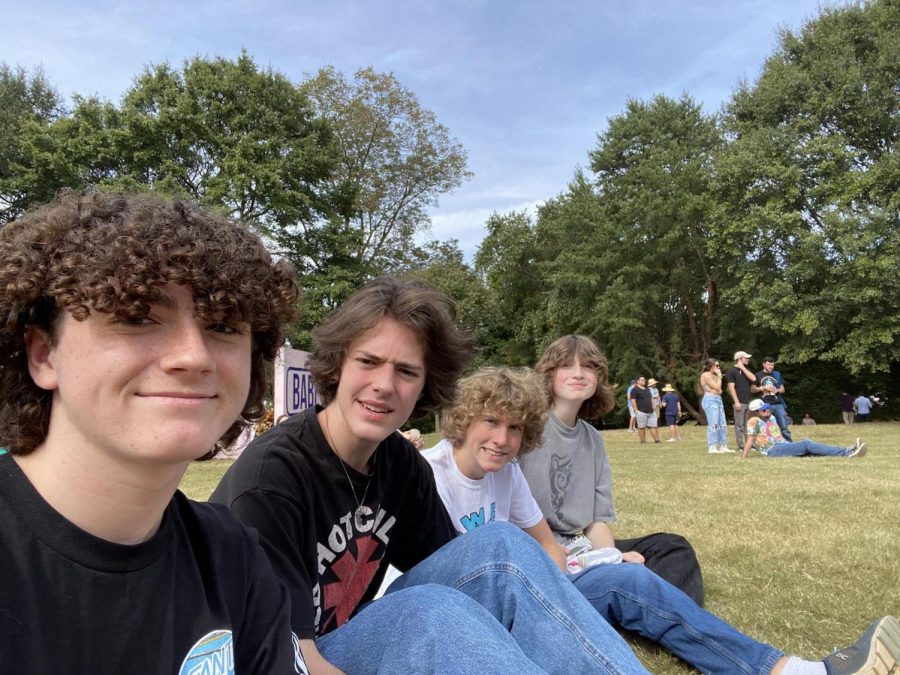 Dubs Living it Up: Juniors Dennis Young, Dominic Fanelli, Roman Hoeflich, and Wyly Wickland were among the many North Atlanta students who enjoyed their experience at the Shaky Knees festival.