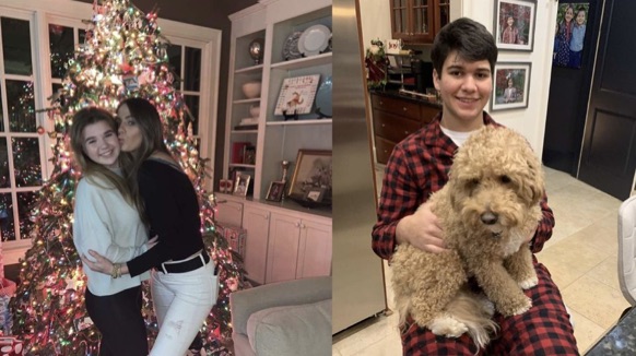 Its the gift giving season: While the holidays are approaching Dubs are facing some obstacles concerning gift avaliability, but this wont deter them from celebrating with friends. Sophomore Heriot Parsons and junior Eliza Huntz gather round the tree, and Dawson Sharma shows off his Christmas plaid PJs.