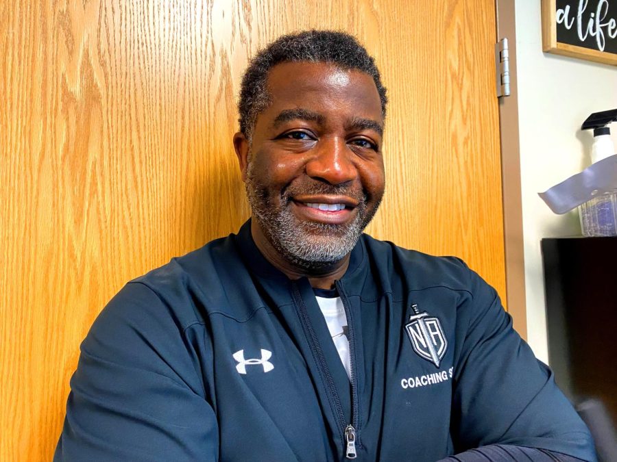 Coach Regan Recognition: NAHS Athletic Director Andre Regan upkeeps a busy schedule and close relationships with many of the NAHS populace to show his unmatched Warrior dedication and spirit.