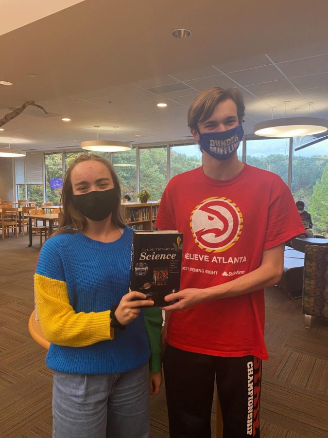 Seniors in STEM: Science National Honor Society members Douglas Dumont and Caroline Newbern are senior members of North Atlantas only STEM society. The two enjoy engaging in fun science-based activities within the chapters monthly-meetings.