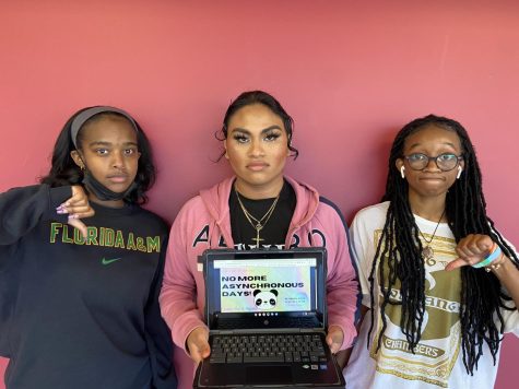Aspiring for Asynchronous Wednesdays: Students reflect on last years virtual school and the unanimous benefit that came with it—Asynchronous Wednesdays. Seniors Zoe Hall and Kevin Romero, along with junior SeLah Robinson are among these students.