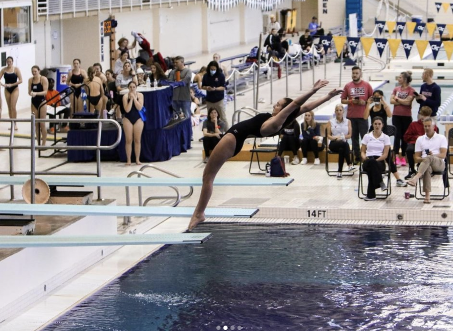 Granots Greatness: Sophomore Olivia Granot recently competed in States for her excellent diving. 