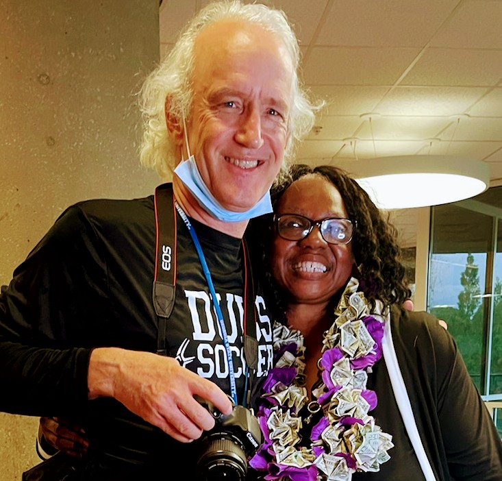 Forever Friends: Journalism instructor Jack Stenger shared a moment at a retirement event in May in honor of longtime school attendance clerk Kyra Jackson. “No matter what you needed, Ms. Jackson always had the answer. But there’s this as well: She was ready for sage advice or a ready word of encouragement in all circumstances. You could not help but walk away from Ms. Jackson in a better mood or a better frame of mind. She will be greatly missed.” – Jack Stenger