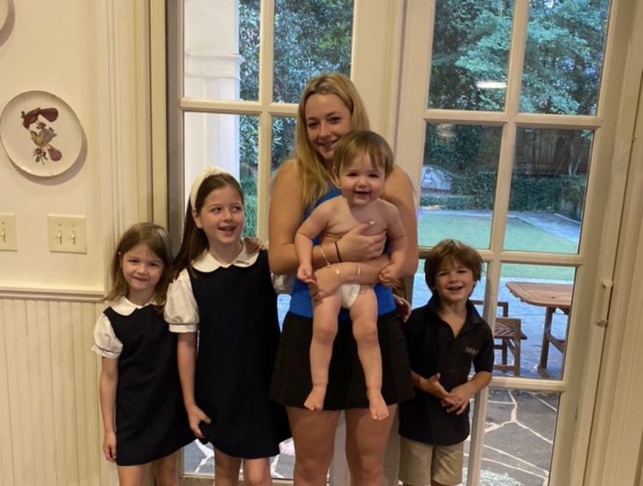 Hectic morning rush: Junior exchange student Abi Craik and her host family prepare for the day and quickly shuffle out the door to school.