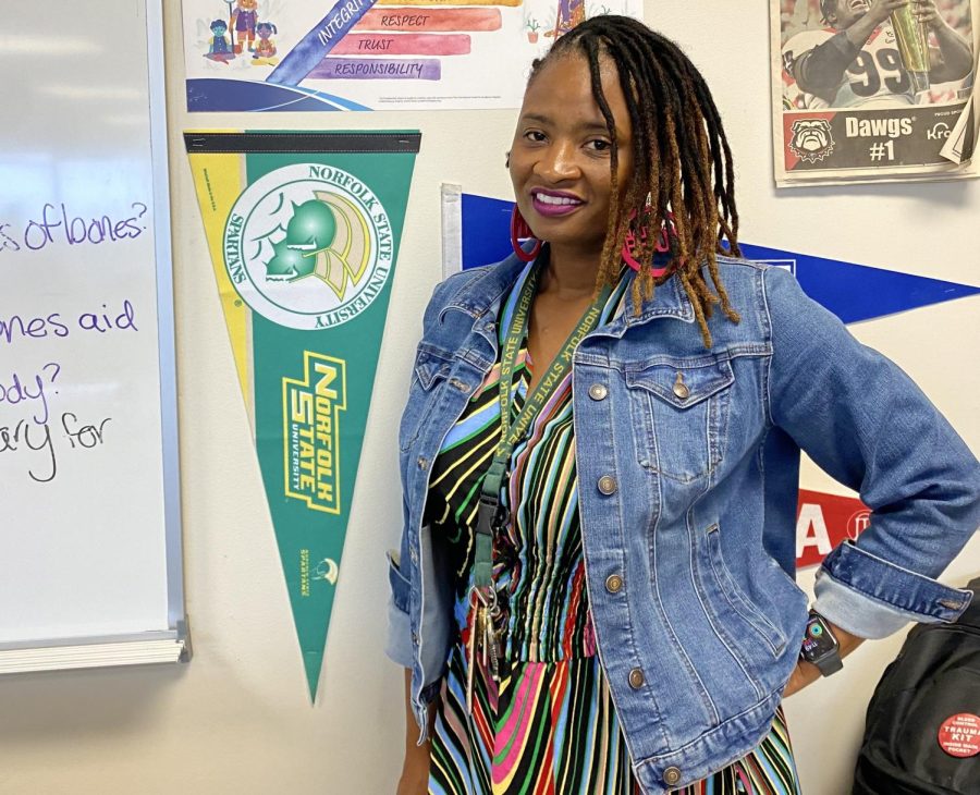 Proud HBCU Alumna: Tracy Joyner repping her Norfolk State Spartan Pride.