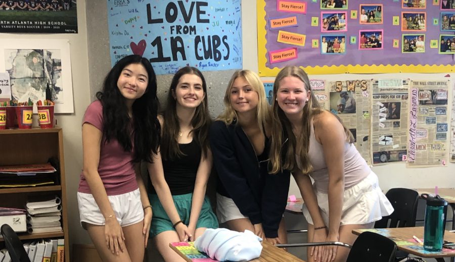Love from Cubs: Former student Ebba Sjoberg cherished journalism class with fellow Dubs Taylor So, Mary Dewberry, and Delia Neufeld.