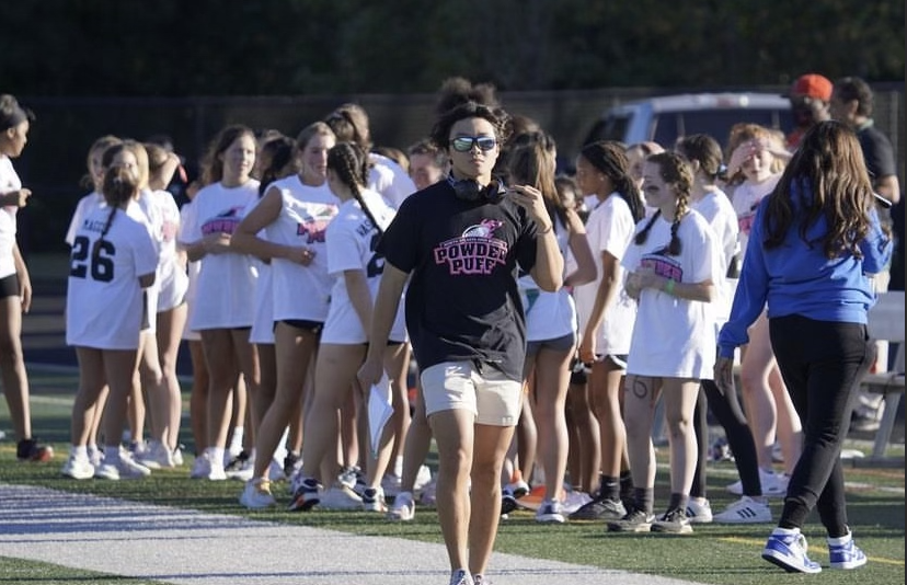 The calm before the storm: Senior Ben Song patrols the sideline as his team looks to impress. 