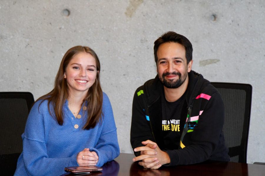 Democracy Pro: Warriors enthusiastically welcomed Lin-Manuel Miranda into the building for a captivating conversation.