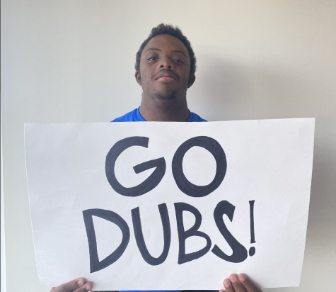 Contagious Spirit: NAHS own Gabriel Warrior is the Dubs number one fan. 