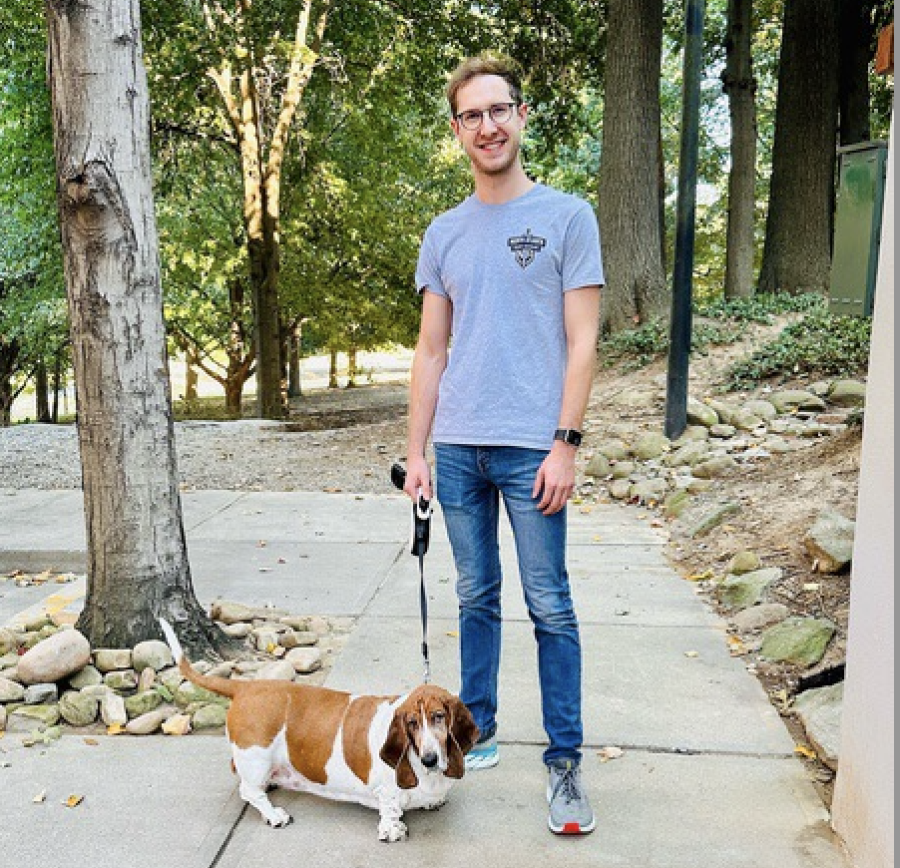 Mr. Lundy and Melody enjoying their daily walk around the park - getting a fabulous start to the day.