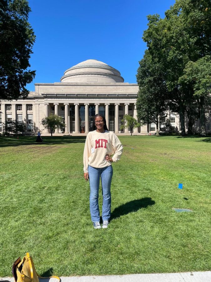 Senior+Zuri+Vallery+gears+up+%28in+her+MIT+gear%29+to+face+the+end+of+her+high+school+year+and+embrace+the+beginning+of+her+college+career.