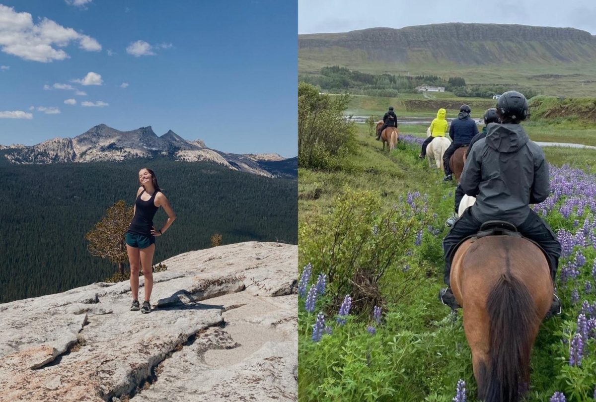 What better way to gear up for the summer than to reflect on some of the brillant views dubs experienced last summer! Junior Jill Yoder (left) reached new summits in Yosemite National Park while Junior Knox Wade (right) trotted through lupin fields in Iceland.