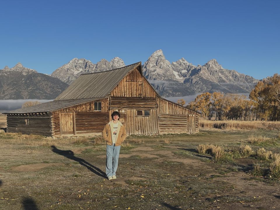 Home on the Range: Sophomore Alexander Chalk enjoying the peace and stunning views in the Grand Tetons.
