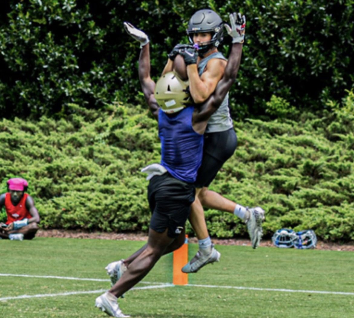 Class of ‘23 tight end Colten Gardner “bean tops” defender for a touchdown at Georgia Teach 7on7 tournament