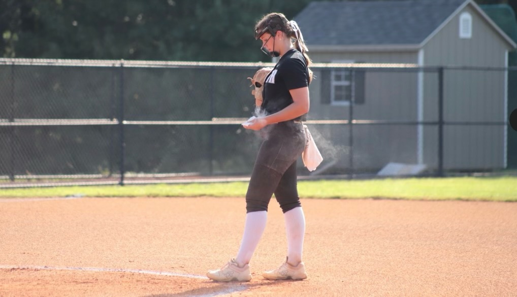 
Junior Pitcher Vivian Carroll steps up to the mound to strike out the competition 