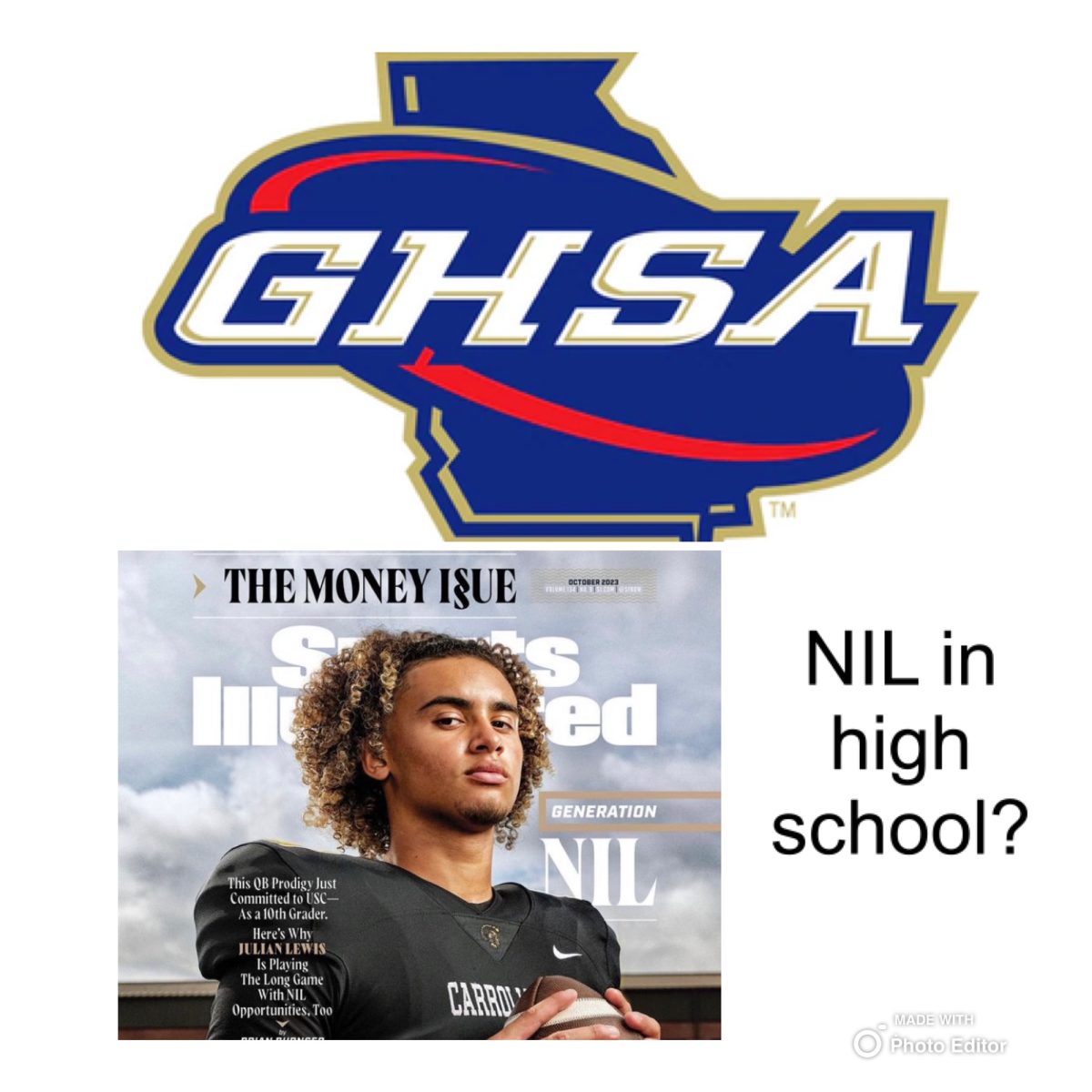 Julian “Ju Ju” Lewis plays quarterback for Carrollton High School and has used NIL to his advantage. 