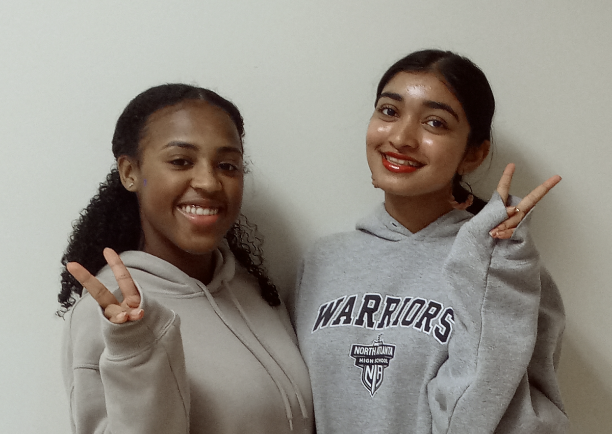 Kicking-off Culture: Aniyah Smith and Sanjana Mendonca get geared up to further the mission of the Indian Culture Club.