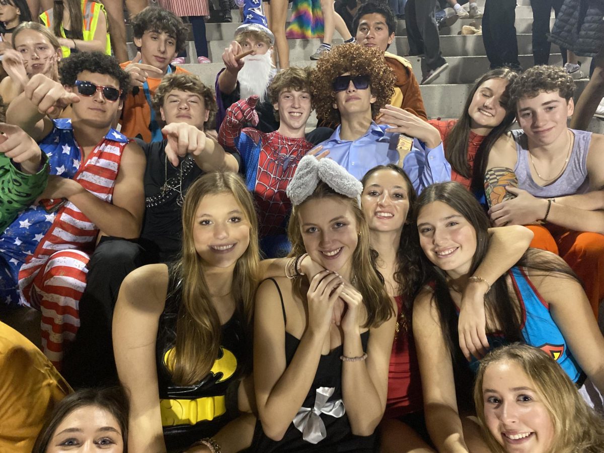 Friday Fun: The spooky student section scares South Cobb at Henderson Stadium last Friday.