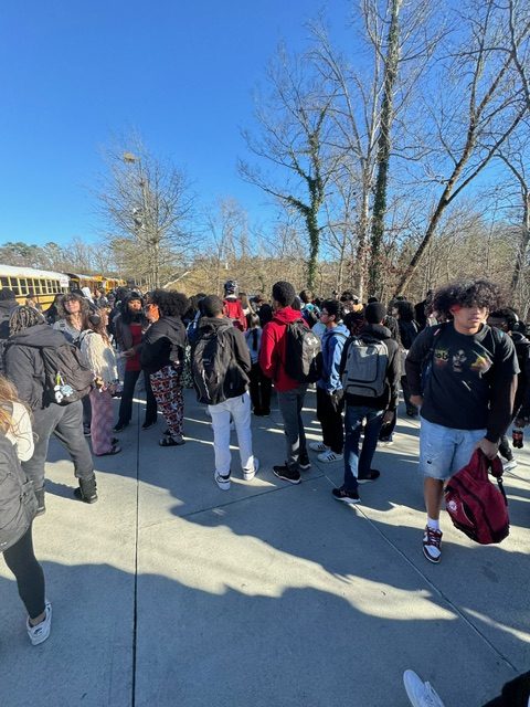 North Atlanta students in back bus loop
