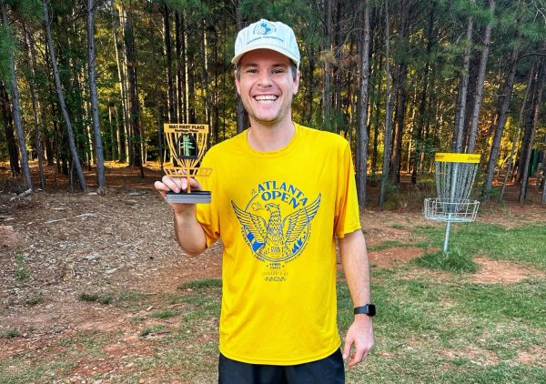 Mr. Nelson doing his normal weekend activity (winning a disc golf tournament obviously)
