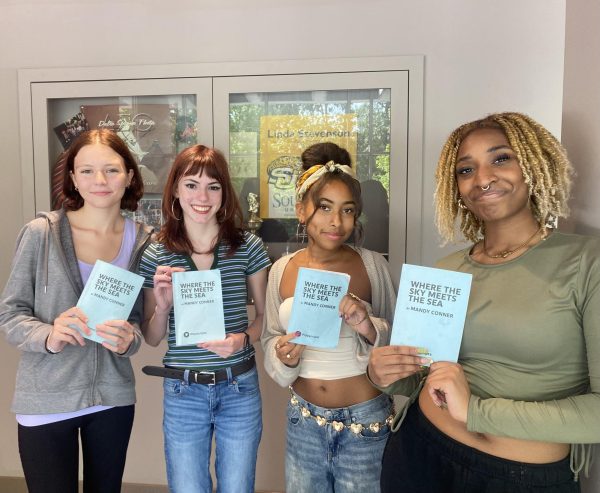 Smiles that Last a While: Sophomores Jill Malkin and Margaret Burnette, as well as Seniors Avani Traylor and Ganiyah Rachel are ready to light up the stage.
