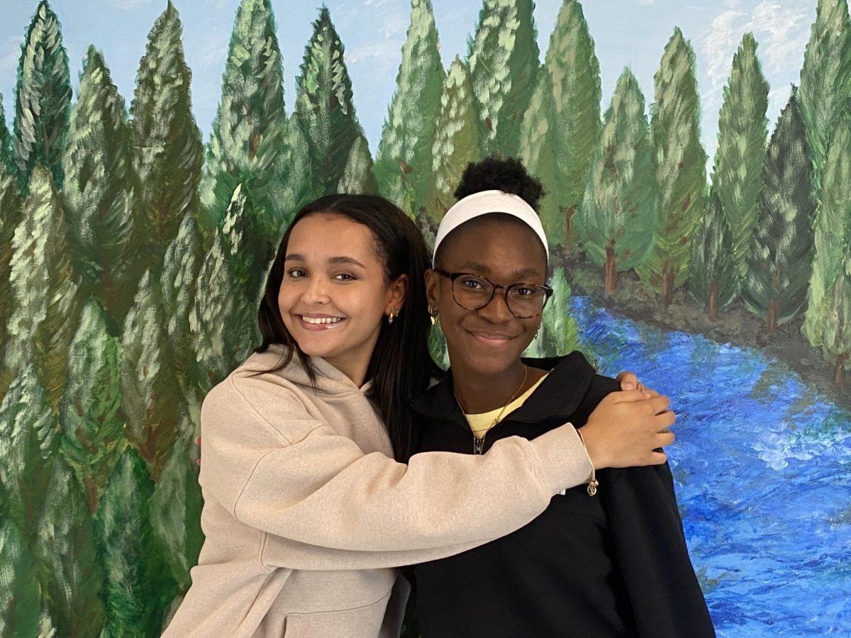 Stronger Together: President Bailey Lynch (12) and Community Engagement Coordinator Sophia Campbell (12) are excited for Black Student Union to forge new connections.
