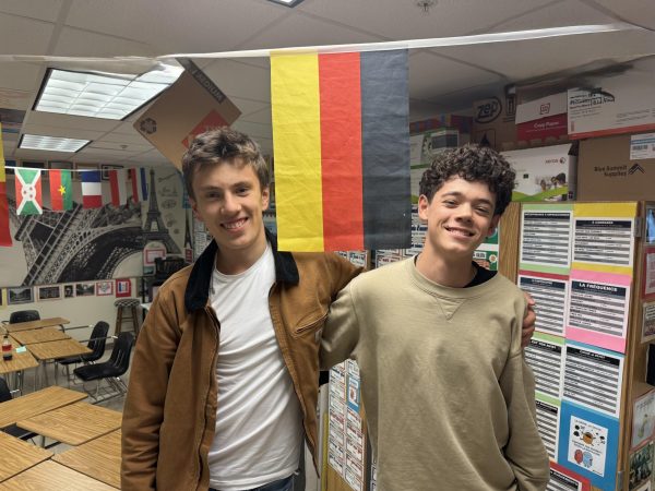 German exchange students Leo Kleine-Kraneburg and August Kopplow excited for the months ahead. 
