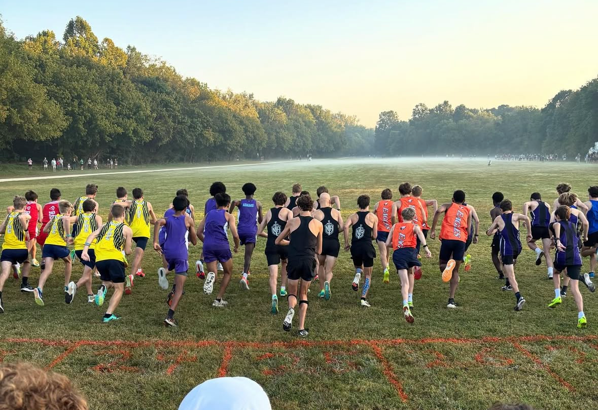The mens team striding into their adventure in North Carolina. 