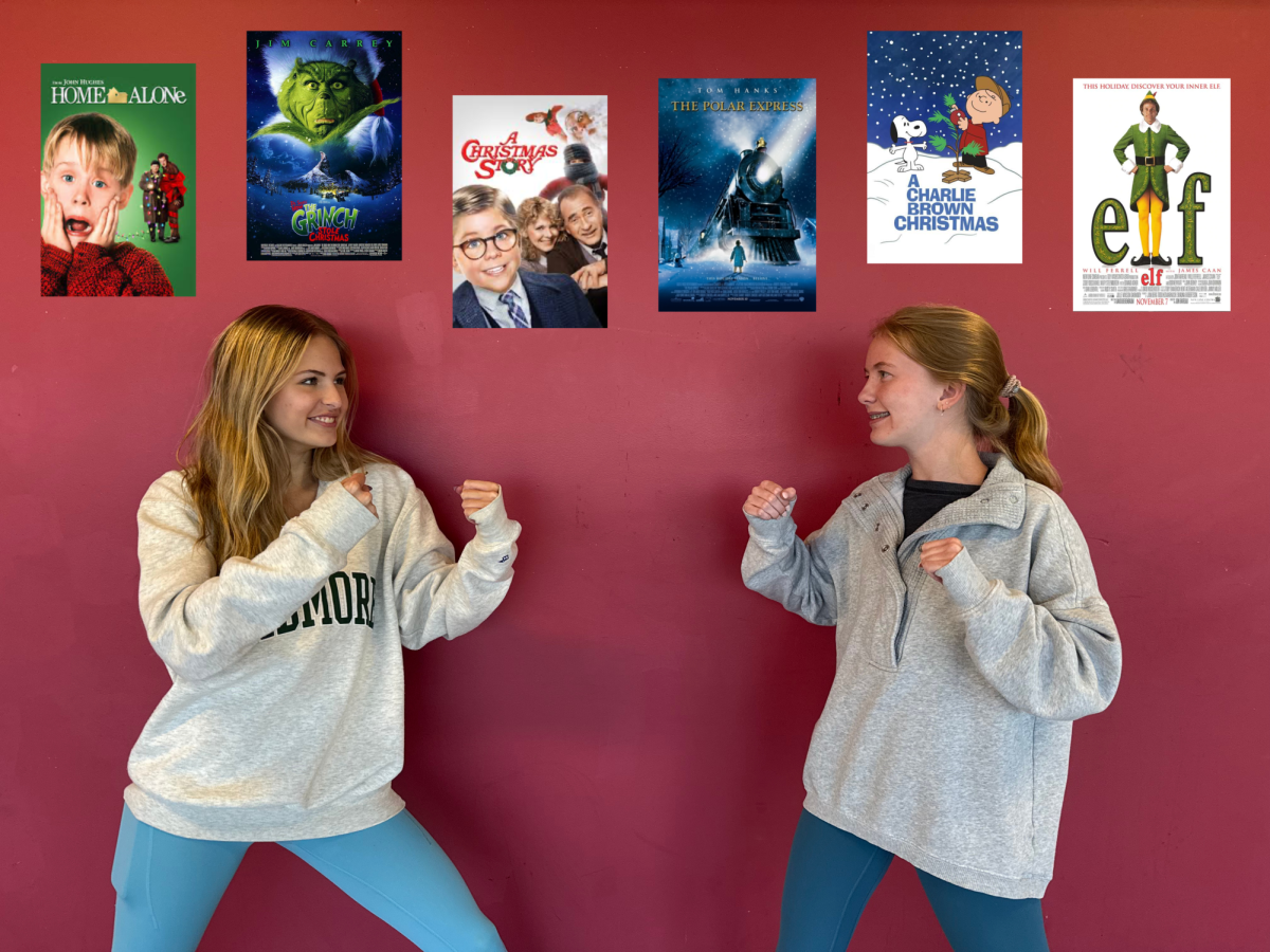 The Christmas Conflict: Sophomores Maya Parker and Molly McGilvray duke it out for their favorite holiday films