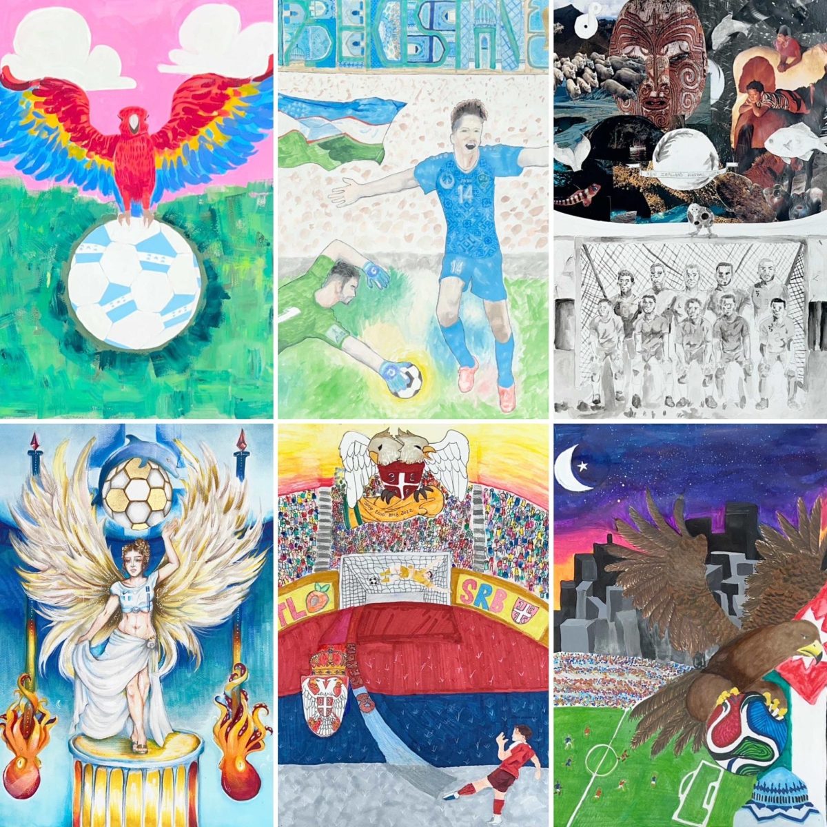 Flying High: NAHS students spread their wings to create this wonderful artwork for display at the Hartsfield-Jackson Airport.