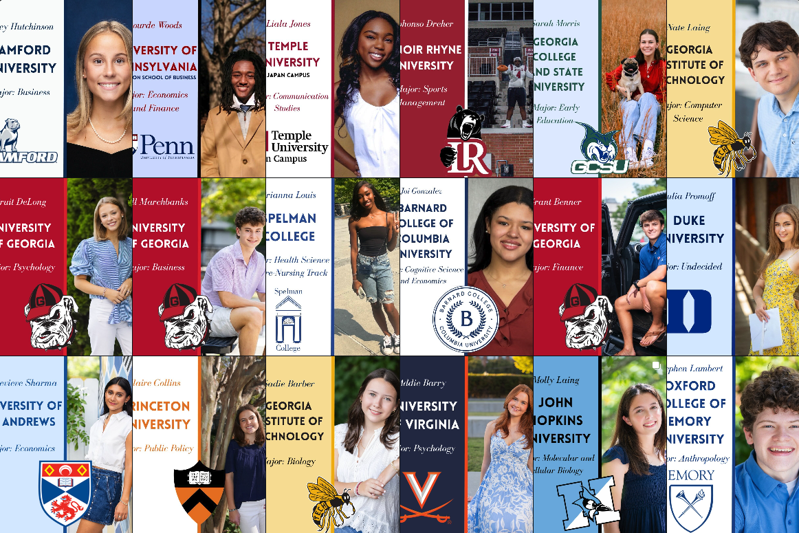 Seniors celebrate their next steps, showcasing the colleges they will attend in the fall.